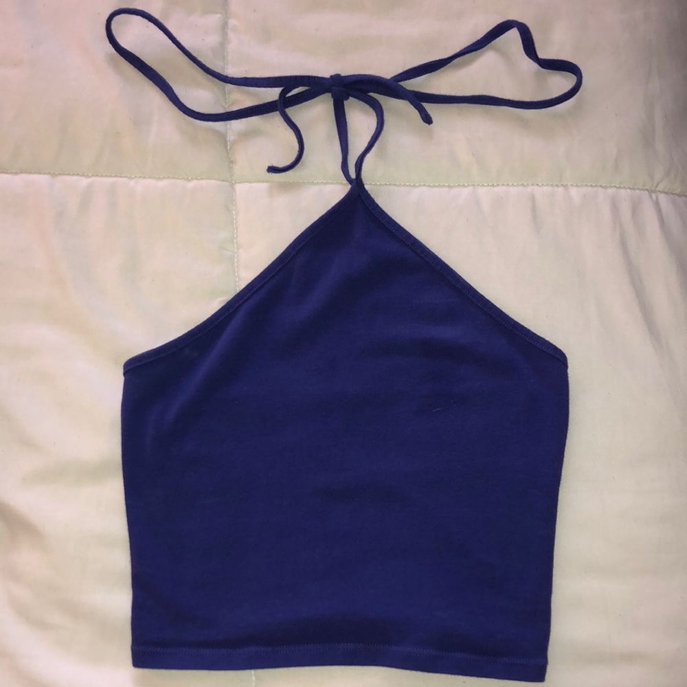 Express-Royal Blue Halter Top